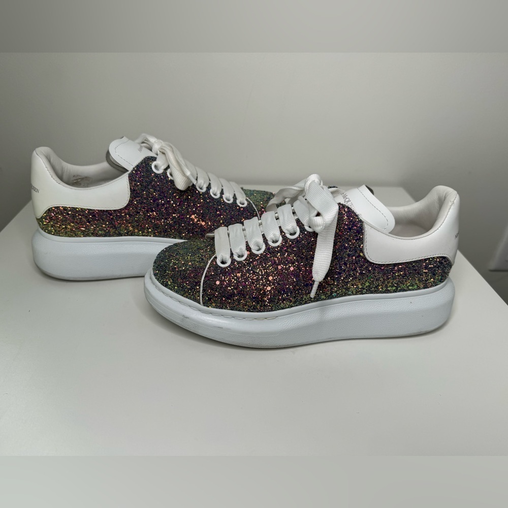 Alexander McQueen Women's Oversized "Glitter" Sneaker - Size 38.5 - Picture 8 of 11